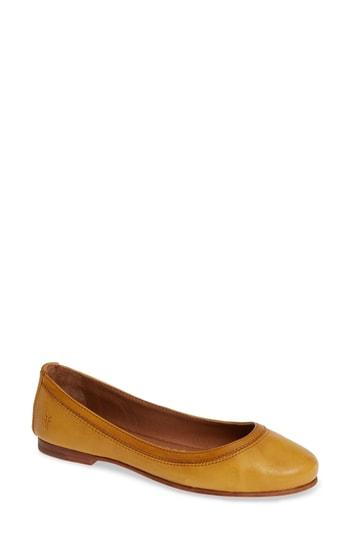 Women's Frye 'carson' Ballet Flat .5 M - Yellow