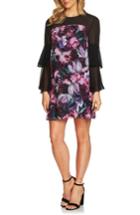 Women's Cece Camille Ruffle Sleeve Shift Dress - Black