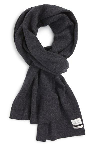Men's Rag & Bone Standard Issue Merino Wool Scarf, Size - Black