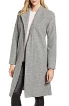 Women's Fleurette Teddy Wool Wrap Coat - Grey