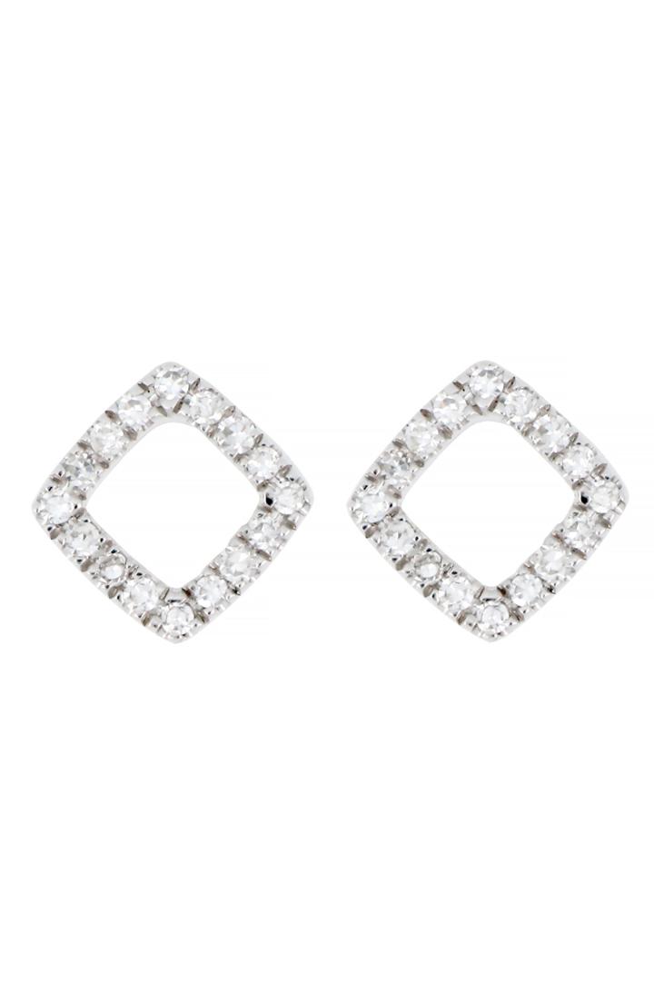 Women's Carriere Diamond Open Square Stud Earrings (nordstrom Exclusive)