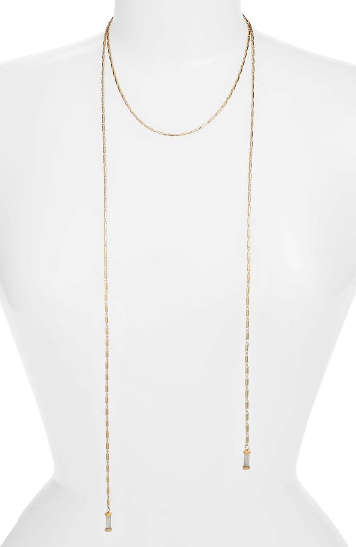 Women's Dean Davidson Bamboo Style Labradorite Lariat Necklace (nordstrom Exclusive)