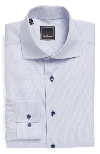 Men's David Donahue Regular Fit Solid Dress Shirt .5 34/35 - Blue