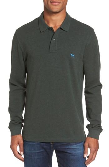 Men's Rodd & Gunn Long Sleeve Pique Polo, Size - Green