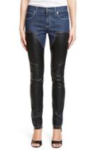 Women's Givenchy Bonded Leather Trim Jeans
