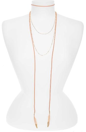 Women's Panacea Layered Feather Necklace