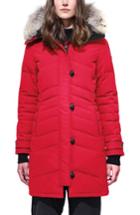 Women's Canada Goose 'lorette' Hooded Down Parka With Genuine Coyote Fur Trim - Red