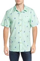 Men's Columbia Super Slack Tide Patterned Woven Shirt - Green