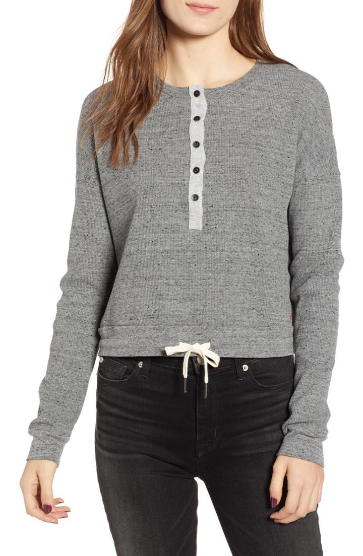 Women's N:philanthropy Beijing Thermal Henley - Grey