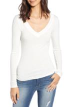 Women's Bp. Fitted V-neck Tee, Size - Ivory