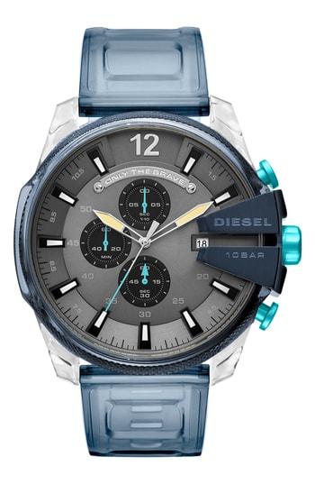 Men's Diesel Mega Chief Chronograph Polyurethane Strap Watch, 51mm