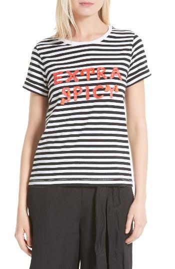 Women's Kate Spade New York Extra Spicy Stripe Tee - White