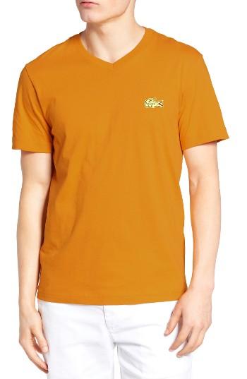 Men's Lacoste Solid V-neck T-shirt
