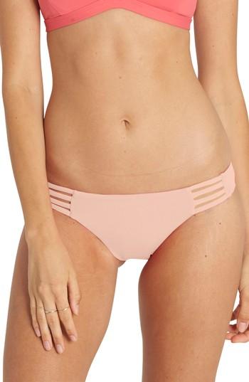 Women's Billabong Sol Searcher Tropic Cheeky Bikini Bottoms - Pink