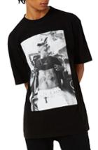 Men's Topman Tupac Graphic Oversize T-shirt - Black
