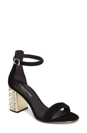Women's Kenneth Cole New York Luisa Imitation Pearl Embellished Sandal .5 M - Black