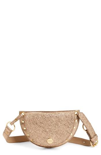 See By Chloe Kriss Grommet Metallic Leather Fanny Pack - Metallic