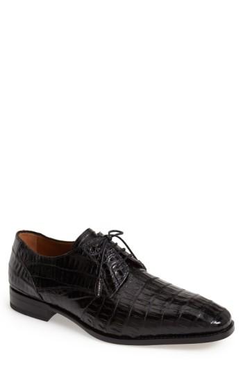 Men's Mezlan 'orazio' Crocodile Plain Toe Derby .5 M - Black