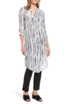 Women's Nic+zoe Fluid Ink Silk Blend Tunic - Blue