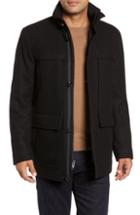 Men's Marc New York Brantley Wool Blend Car Coat, Size - Black