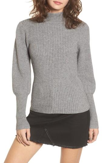 Women's Moon River Puff Sleeve Sweater - Grey