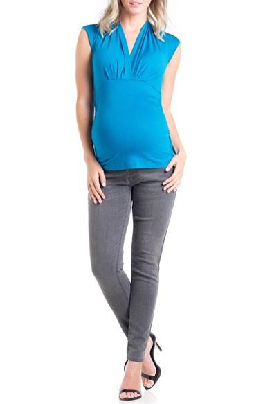 Women's Lilac Clothing 'megan' V-neck Maternity Top - Blue