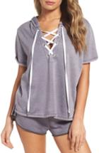 Women's The Laundry Room Short Sleeve Hoodie - Grey