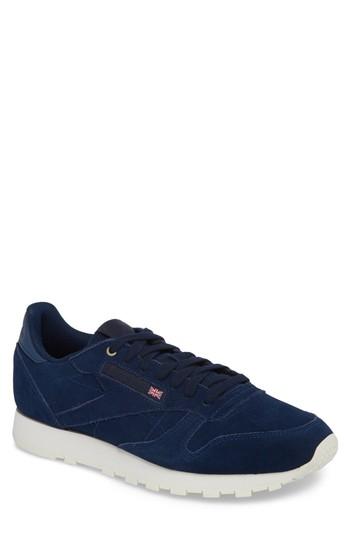 Men's Reebok Classic Leather Low Top Sneaker M - Blue