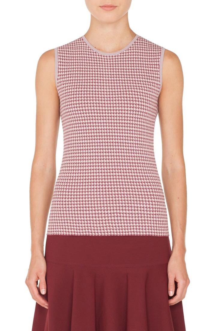 Women's Akris Punto Houndstooth Sleeveless Sweater