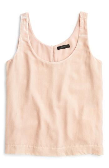 Women's J.crew Velvet Tank (similar To 24w) - Pink