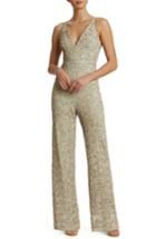 Women's Dress The Population Charlie Sequin Jumpsuit - Beige