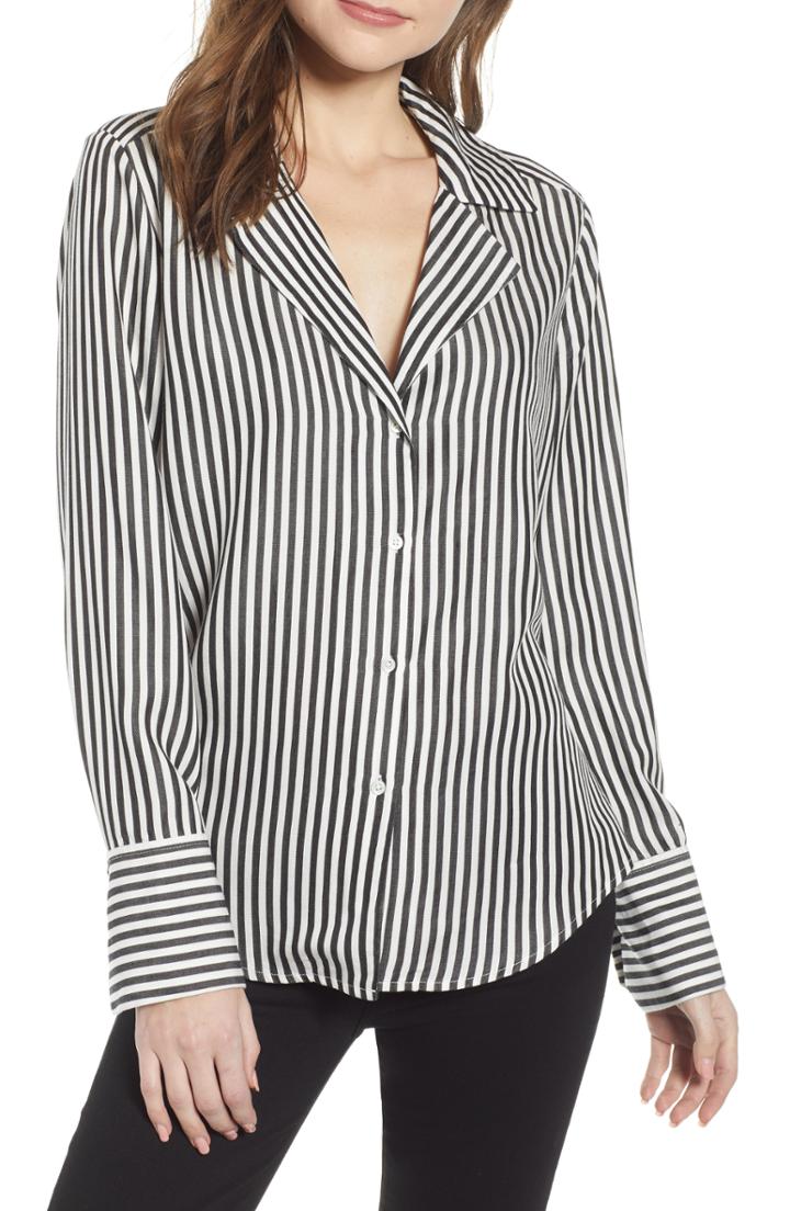 Women's Paige Elora Stripe Shirt - White