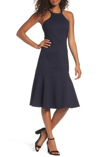 Women's Adelyn Rae Halter Ponte Midi Dress - Blue