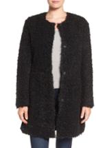 Women's Via Spiga Reversible Faux Fur Coat - Black