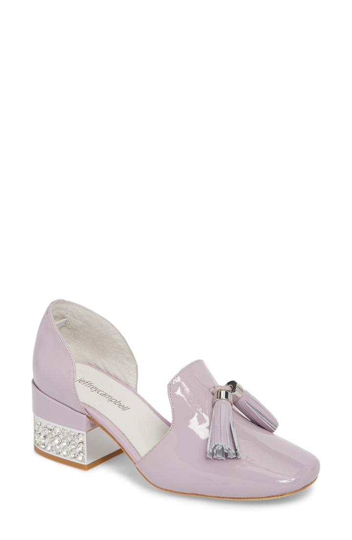 Women's Jeffrey Campbell Genial Statement Heel D'orsay Pump M - Purple