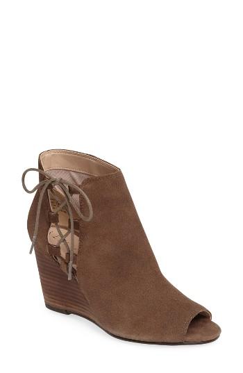 Women's Sole Society Bobbi Cutout Wedge Bootie M - Brown