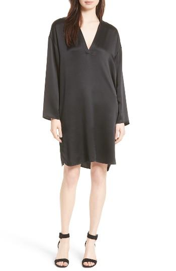 Women's Vince Silk Tunic Dress - Black