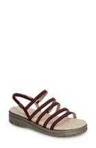 Women's Jambu Elegance Studded Strappy Sandal .5 M - Burgundy