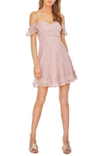 Women's Astr The Label Poppy Off The Shoulder Dress - Pink