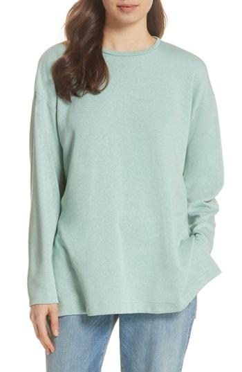Women's Eileen Fisher Organic Cotton Blend Top - Blue/green