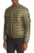 Men's Moncler Aidan Military Bomber Down Jacket - Green