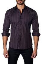 Men's Jared Lang Trim Fit Plaid Sport Shirt, Size - Purple