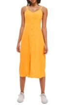 Women's Topshop Corset Button Slipdress Us (fits Like 0-2) - Yellow