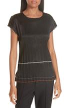 Women's Helmut Lang Crinkle Pleated Top - Black