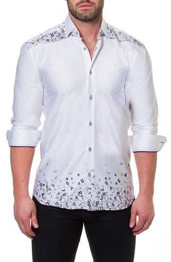 Men's Maceoo Luxor Counting White Slim Fit Sport Shirt (s) - White