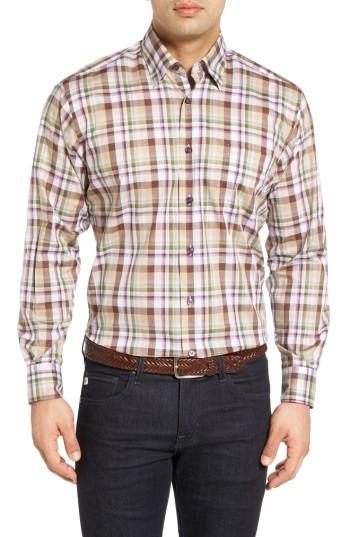 Men's Robert Talbott Anderson Classic Fit Sport Shirt, Size - Brown
