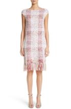 Women's St. John Collection Ribbon Macro Plaid Knit Dress