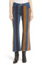 Women's See By Chloe Paneled Crop Flare Jeans - Blue