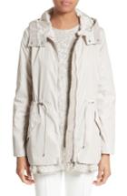 Women's Moncler Lotus Water Resistant Peplum Raincoat - Beige