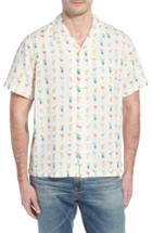 Men's Tori Richard Mixalot Trim Fit Silk Blend Camp Shirt - White